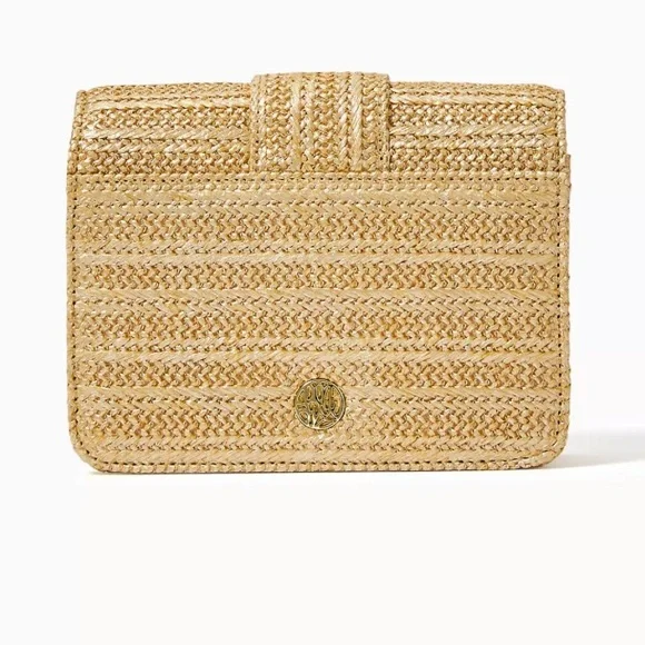 NWT Lilly Pulitzer Emmeline straw crossbody bag - Picture 5 of 9